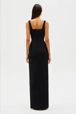 MISHA Damita Bonded Crepe Maxi Dress Black Size 10/M for rent on The Volte - image 5