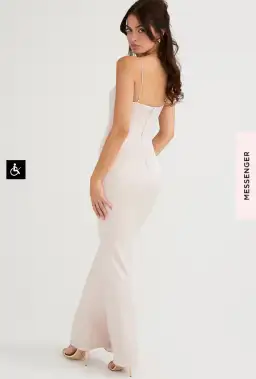 House of CB Olivette CRYSTAL SATIN CORSET MAXI DRESS Size M for rent on The Volte - image 3