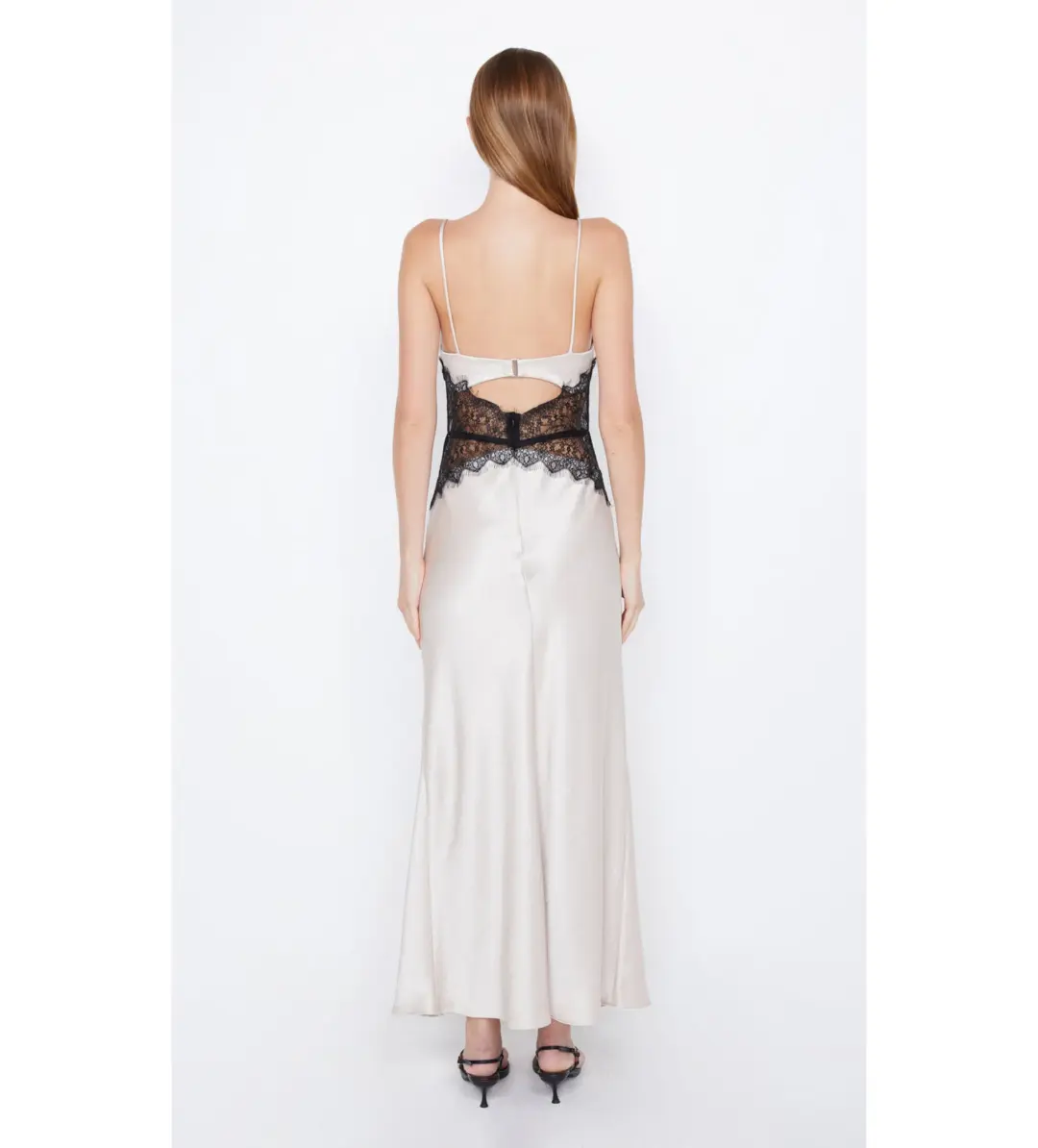 Bec & Bridge Camille Maxi Dress Sand/Black Size 10 for rent on The Volte - main image