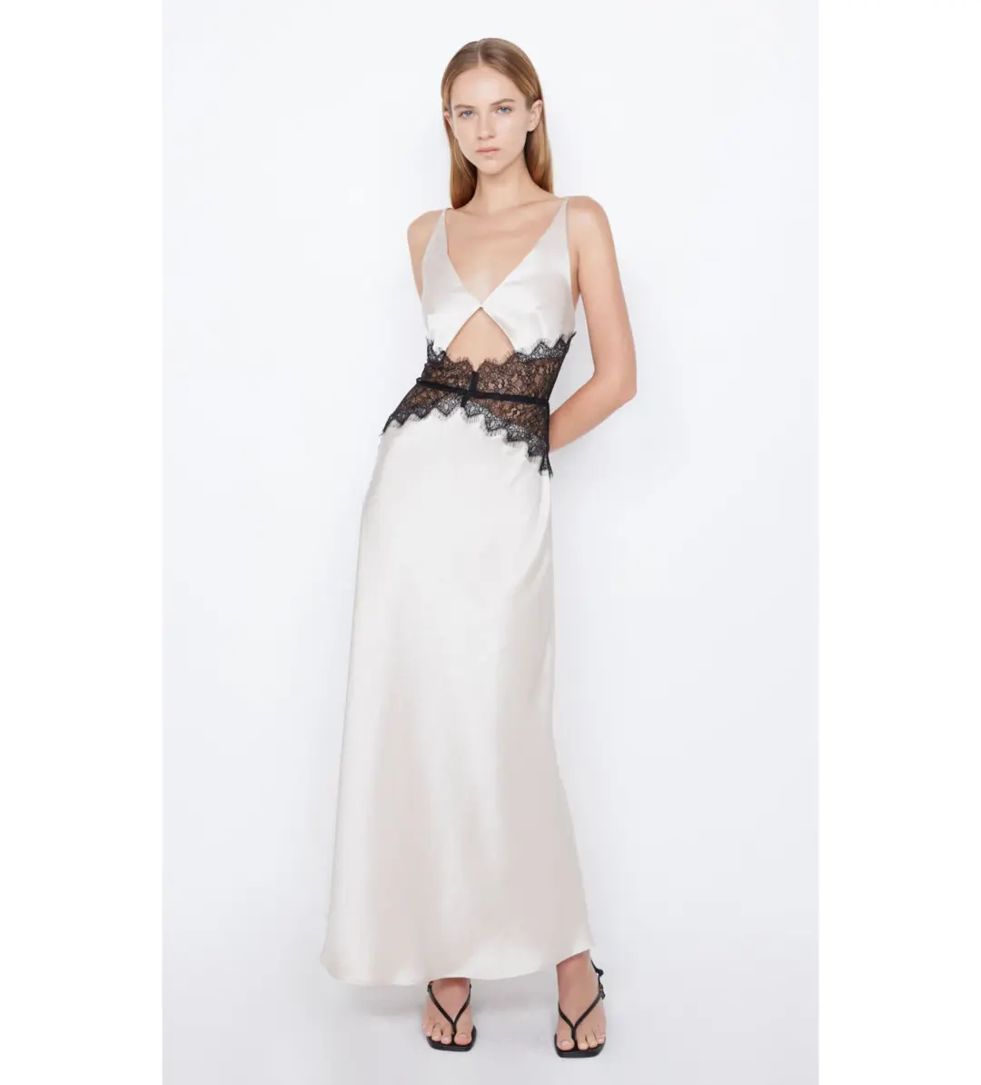 Bec & Bridge Camille Maxi Dress Sand/Black Size 10 for rent on The Volte - main image