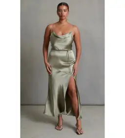 Bec & Bridge Moon Dance Midi Dress Sage Size 10 for rent on The Volte - image 1