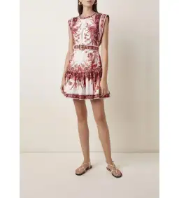 Zimmermann Wavelength Mini Dress Print Size 0/Au 6