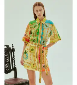 Alemais La Musica Mini Dress Yellow/ Multi Size 10 for rent on The Volte - image 2