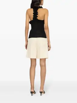 Zimmermann Matchmaker Ruffled Tank Top Knit Black Size 0 / AU 8 for rent on The Volte - image 4