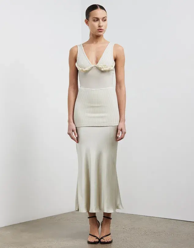 Christopher Esber Meribella Underwire Dress Sand Size 8 for rent on The Volte - main image
