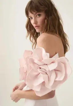 Aje Etta Midi Dress Pastel Pink Size AU 10 for rent on The Volte - image 5