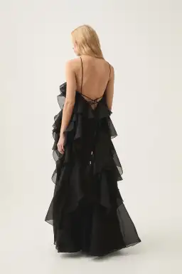 Aje Pandorea Layered Maxi Dress in Black Size 6 for rent on The Volte - image 3