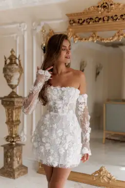 Rosie Etienne Isabelle Mini Dress White Size 10 for rent on The Volte - image 1