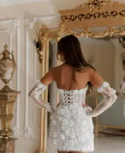 Rosie Etienne Isabelle Mini Dress White Size 10 for rent on The Volte - image 7