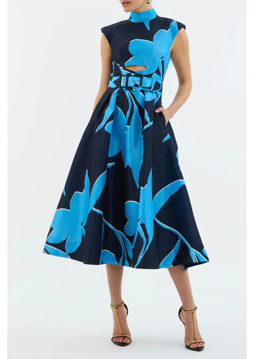 Rebecca Vallance Azzurra Midi Dress Print Size AU 10 for rent on The Volte - main image