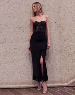 Rebecca Vallance Larisa Midi Dress Black Size AU 12 for rent on The Volte - image 1