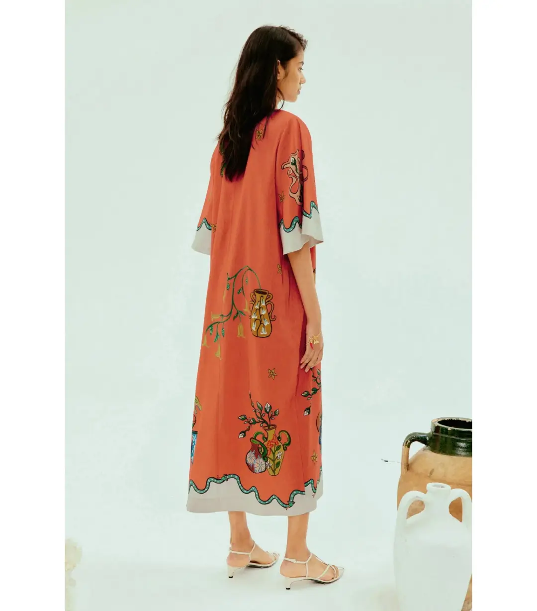 Alemais Rose Tee Dress in Red Print Size AU 8 for rent on The Volte - main image