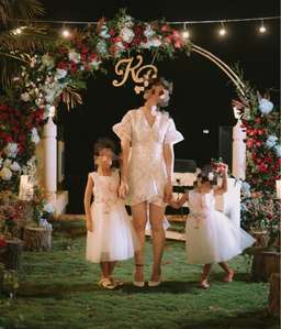 Bariano Embroidered lace mini dress size 8