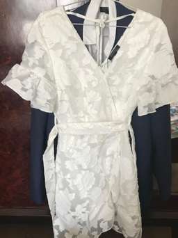 Bariano Embroidered lace mini dress size 8