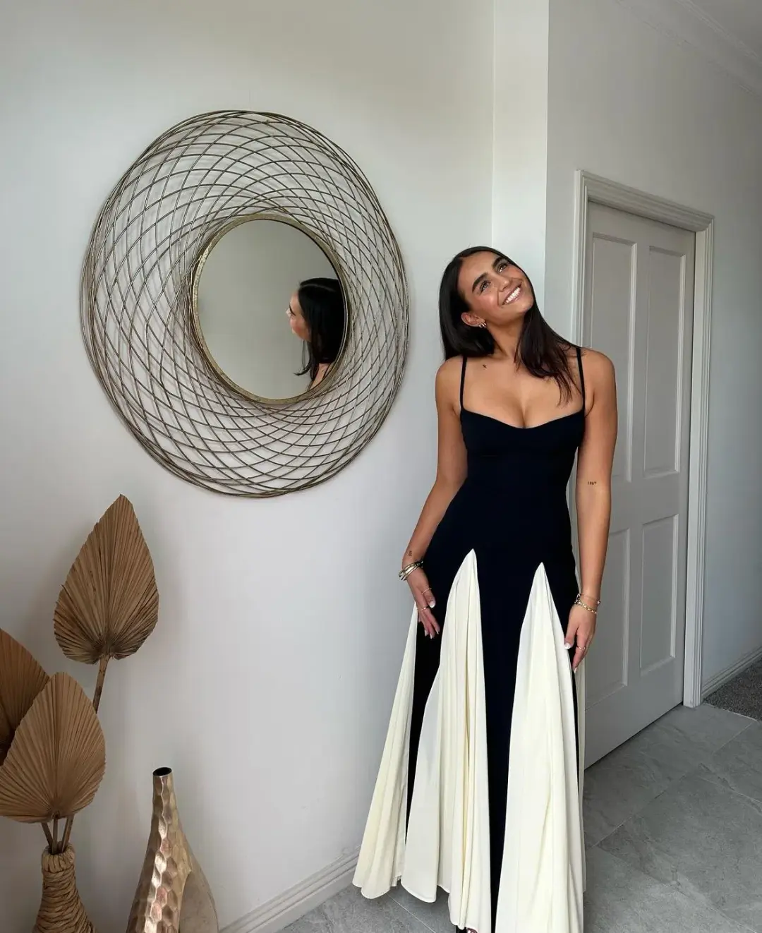 Arcina Ori Paloma Dress Black/White Size AU 10 for rent on The Volte - main image