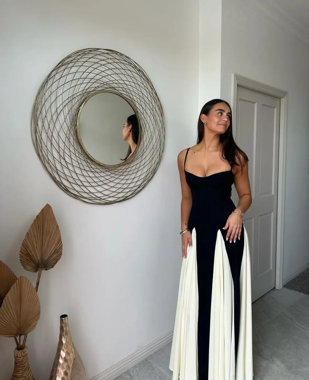 Arcina Ori Paloma Dress Black/White Size AU 10 for rent on The Volte - main image