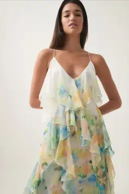 Aje Dreamscape Frill Maxi Dress in Floral Haze Size AU 8 for rent on The Volte - image 4