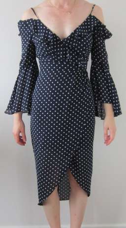 Sheike Alliance Blue Polka Dot Dress Navy 6 for rent on The Volte - image 3