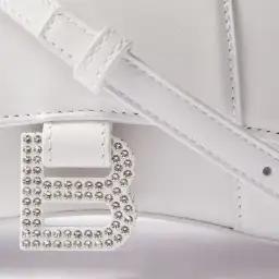 Balenciaga Hourglass Bag Crystal Logo White Size XS for rent on The Volte - image 4