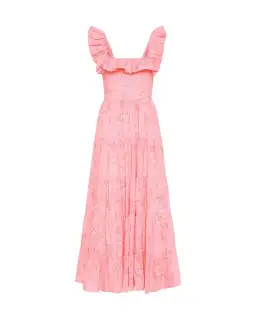 Palm Noosa Leon Midi Dress in Pink Province Size 6 for rent on The Volte - image 3