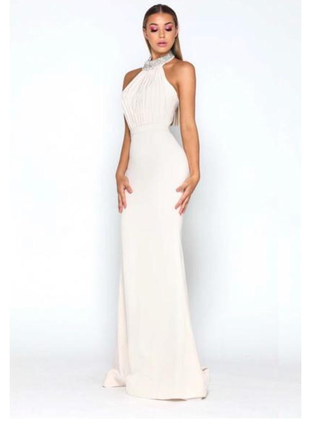 Doll house Amanda Cream Gown 8 for rent on The Volte - main image