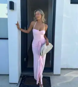 Natalie Rolt Shontae Gown Pink Size 1 (AU 8) for rent on The Volte - image 1