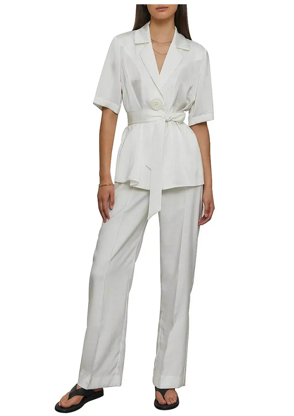 VIktoria & Woods Chorus Top & Pilot Pant Set Ivory Size 1 / AU 8 for rent on The Volte - main image