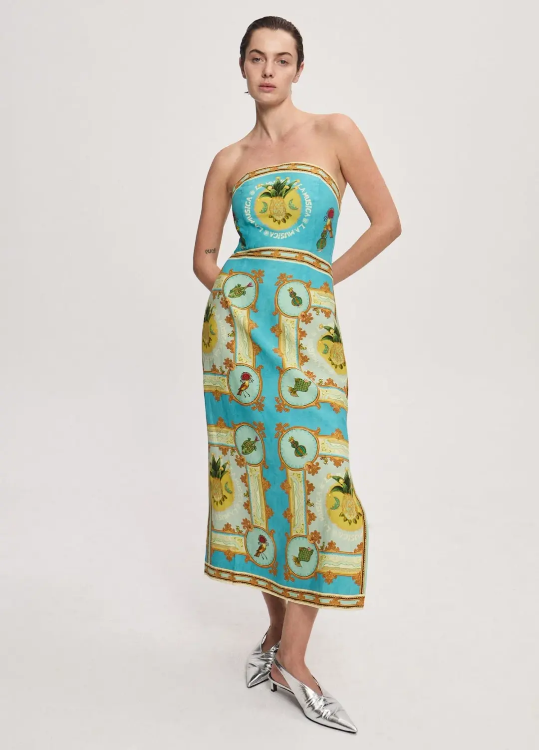 Alemais La Musica Midi Dress Multi Size 10 for rent on The Volte - main image