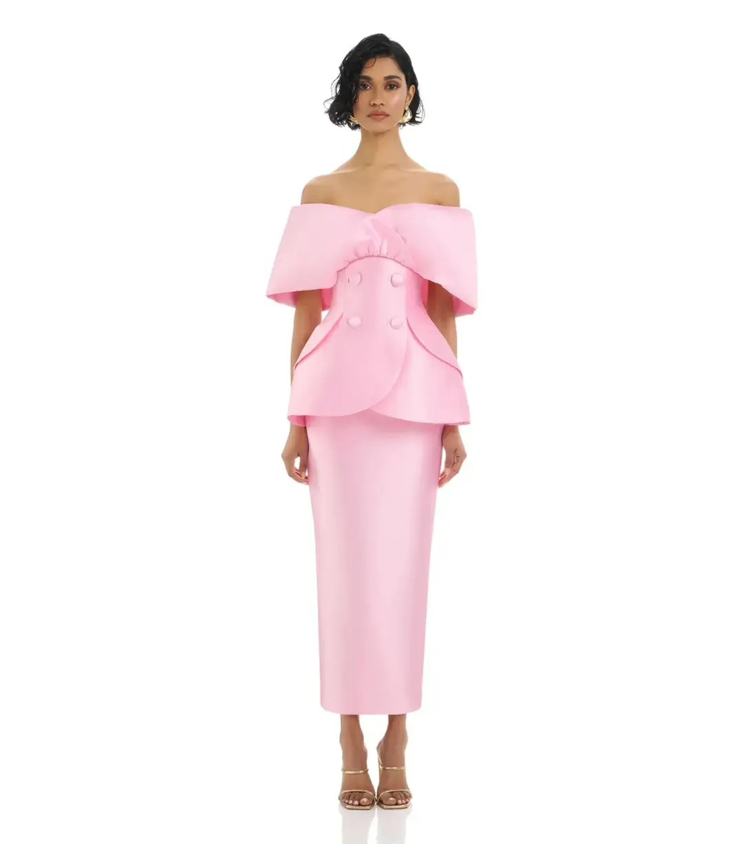Eliya The Label Carmela Top and Maura Skirt Pink Size AU 8 for rent on The Volte - main image