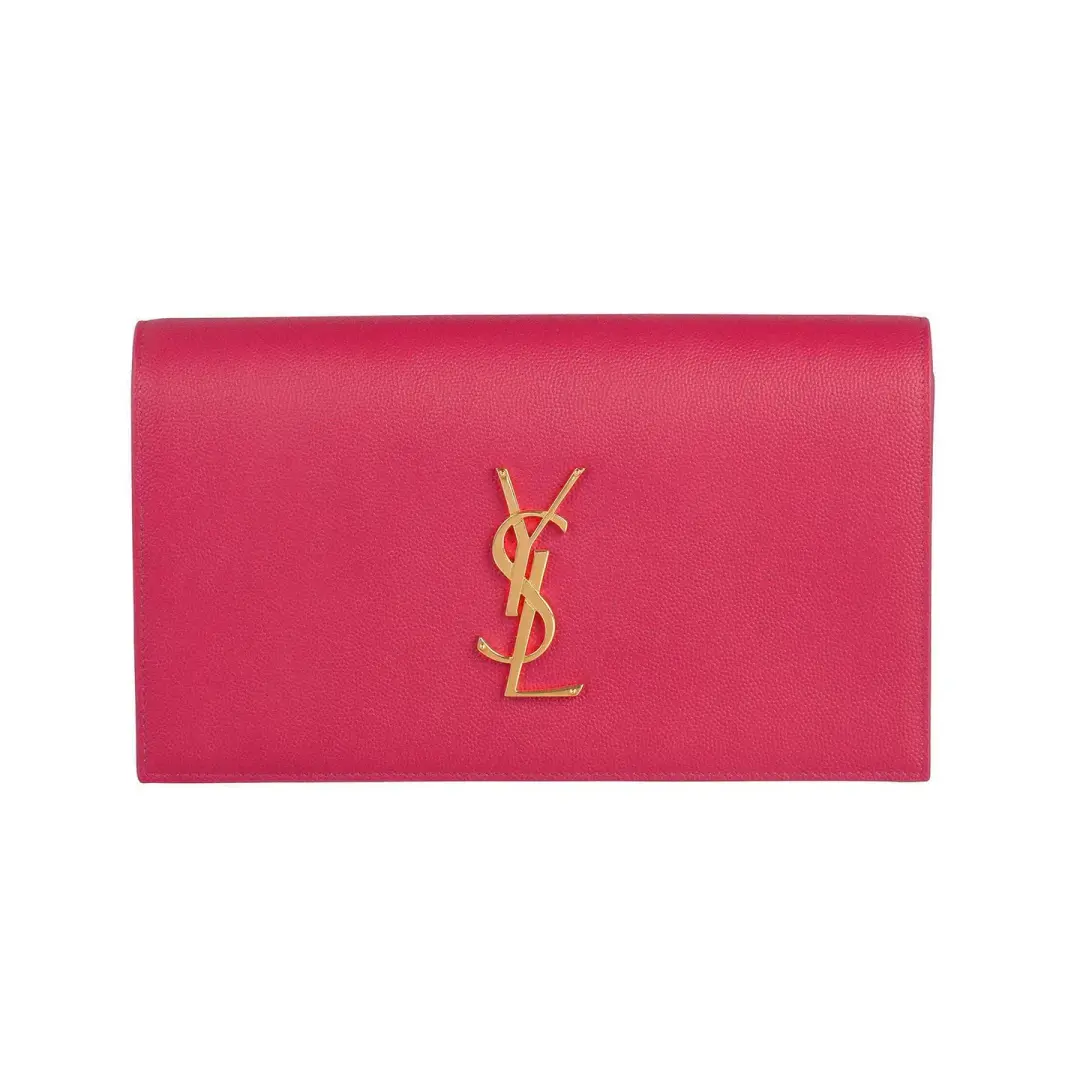 Saint Laurent Classic Kate Monogram Clutch Pink for rent on The Volte - main image