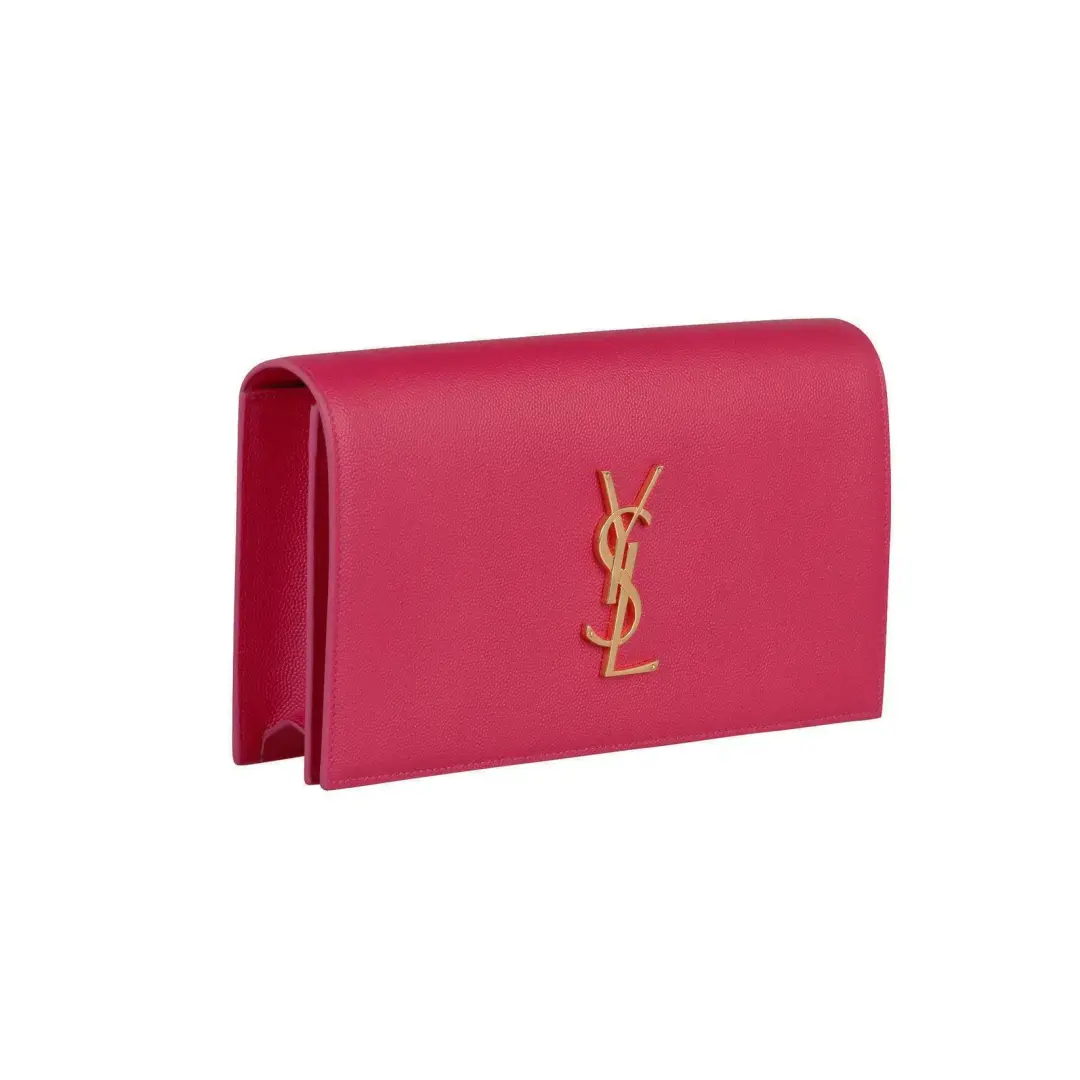 Saint Laurent Classic Kate Monogram Clutch Pink for rent on The Volte - main image