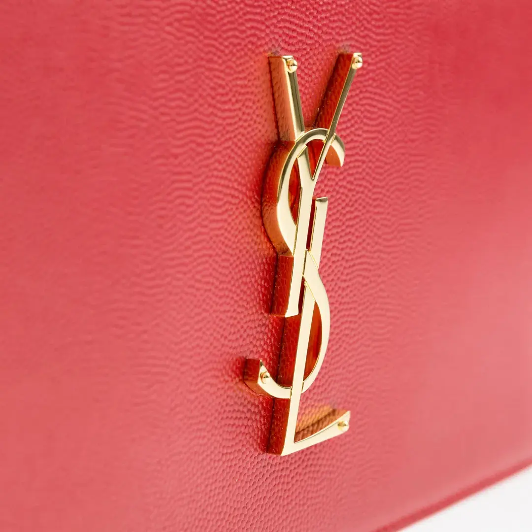 Saint Laurent Classic Kate Monogram Clutch Red for rent on The Volte - main image