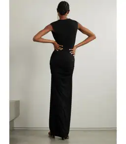 Michael Lo Sordo Drape Front Maxi Dress in Black AU 12 for rent on The Volte - image 2