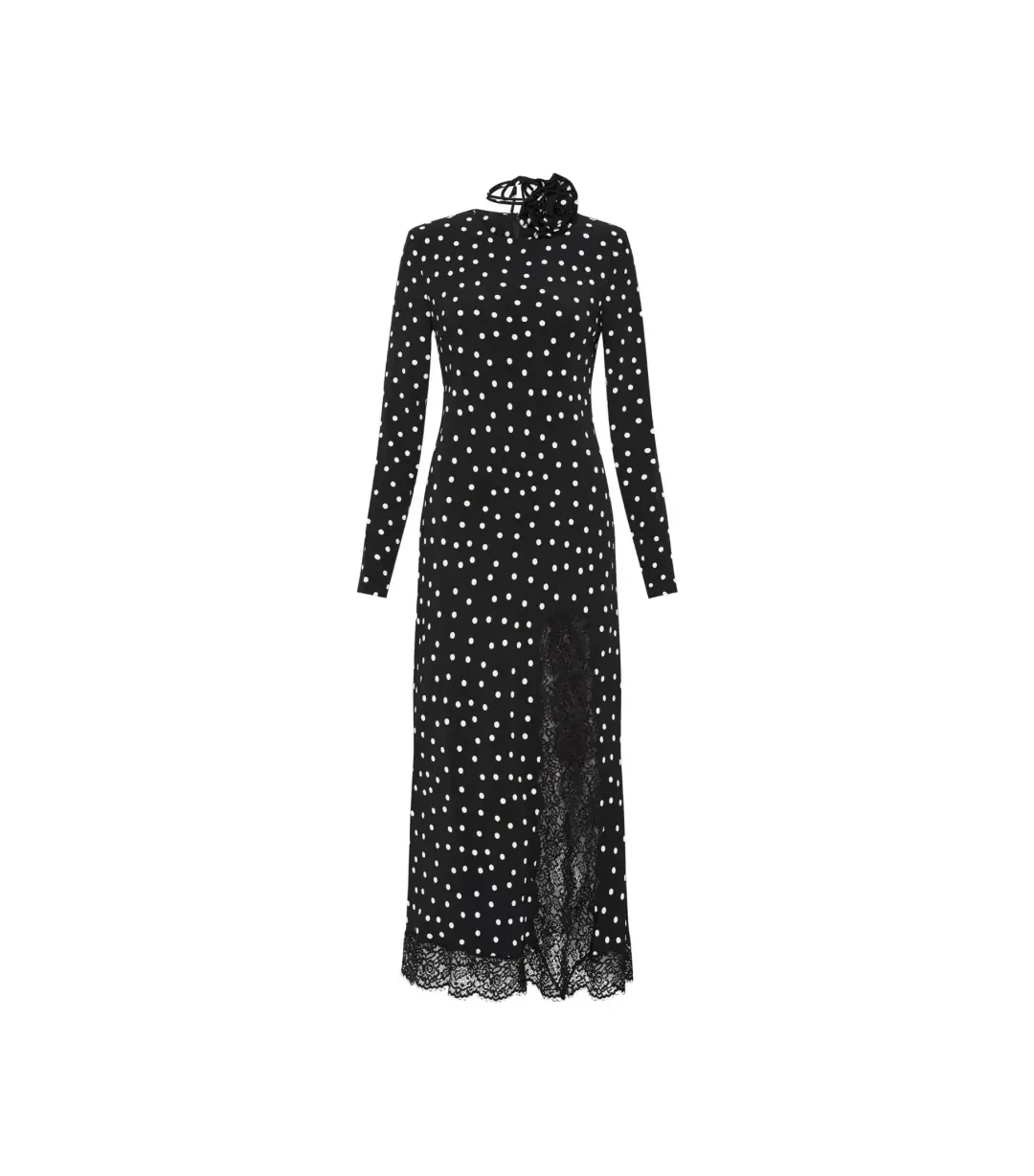 Rebecca Vallance Celyn Polka Dot Midi Dress Black Size AU 12 for rent on The Volte - main image