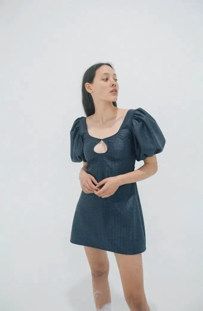 Georgia Alice Mia Mini Dress - Navy Sparkle Size 6 for rent on The Volte - main image