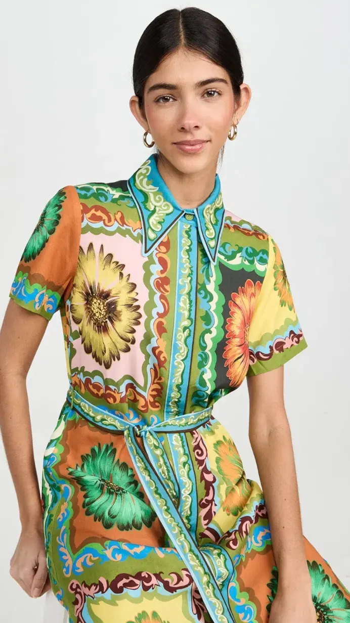 Alemais Disco Daisy Shirtdress Multicolour Size 10 for rent on The Volte - main image
