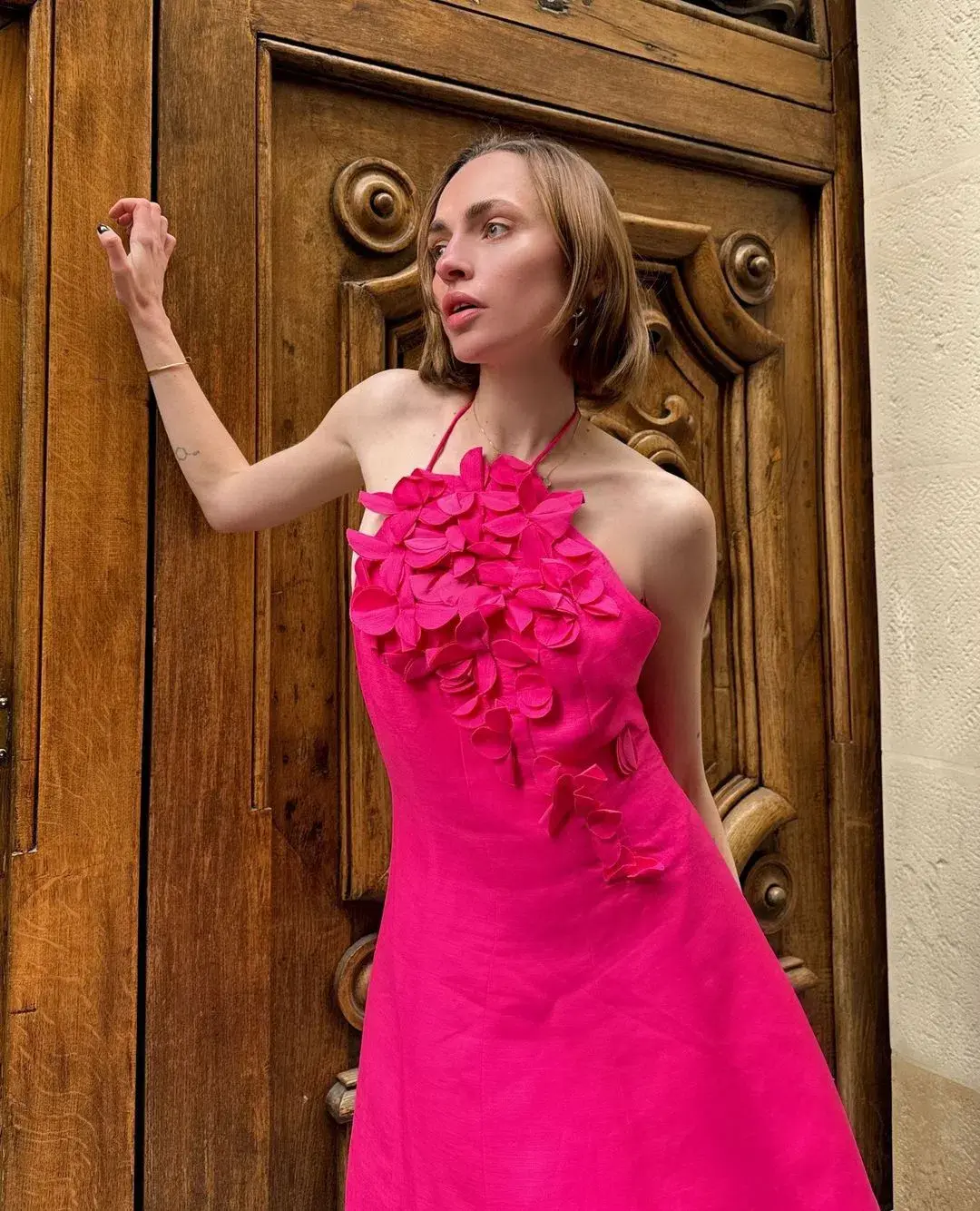 Acler Toren Mini Dress in Pink Size AU 10 for rent on The Volte - main image