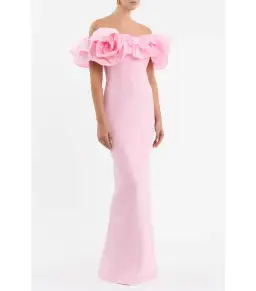 Rebecca Vallance Jenna Off Shoulder Gown Pink Size AU 4 for rent on The Volte - image 2