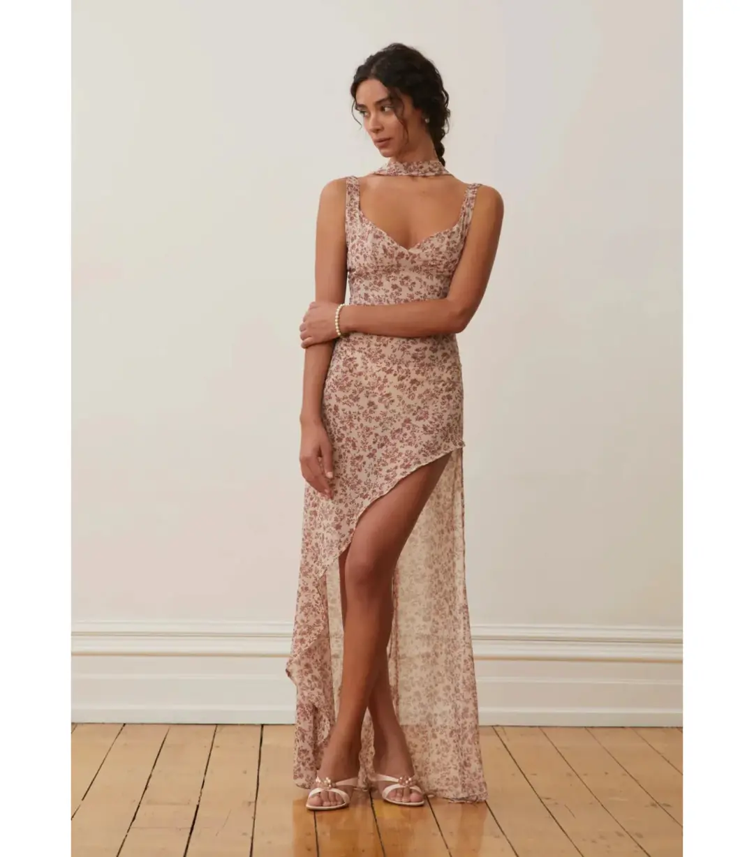 Arcina Ori Amelie Dress in Floral Mauve Size L / AU 12 for rent on The Volte - main image