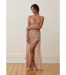 Arcina Ori Amelie Dress in Floral Mauve Size L / AU 12 for rent on The Volte - image 1