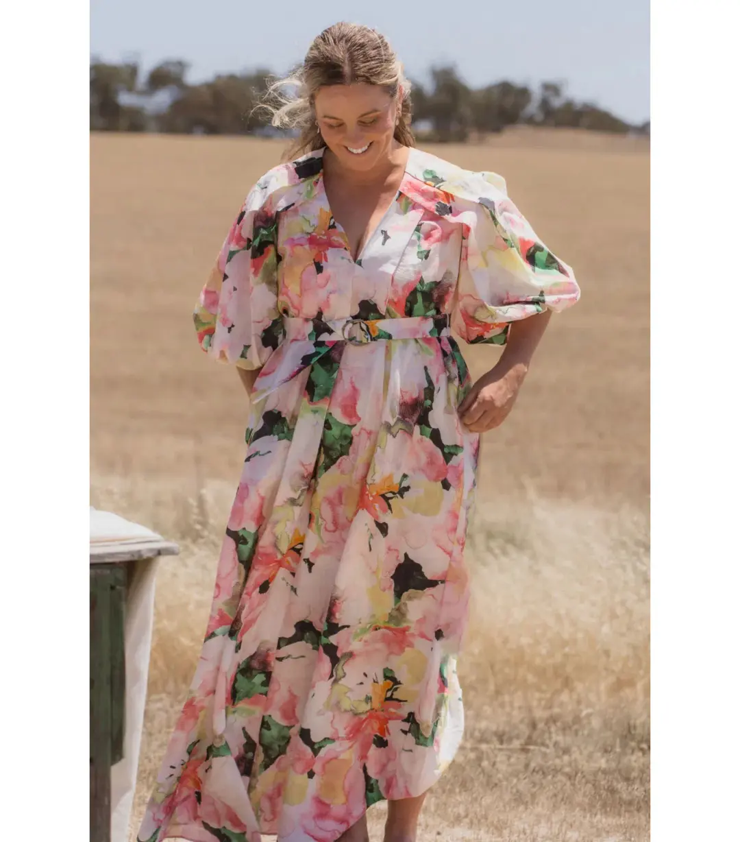 Acler Clayton Maxi Dress Daphney Posy Size AU 12 for rent on The Volte - main image