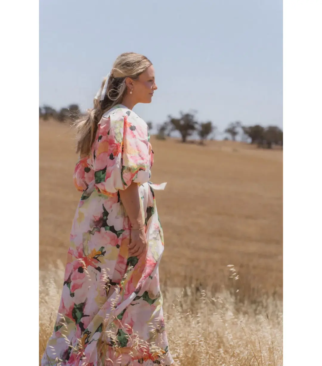 Acler Clayton Maxi Dress in Daphne Posy Size AU 14 for rent on The Volte - main image