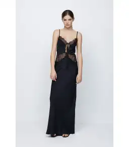 Bec & Bridge Nicolette Maxi Dress Black Size AU 8
