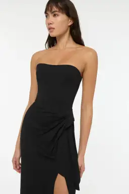 Manning Cartell Asymmetrical Games Strapless Gown Black Size 8 for rent on The Volte - image 2