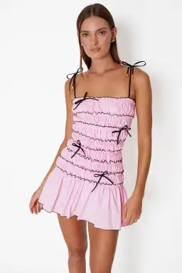 Cin Cin Femme Mini Dress Ballet Pink Size XS / AU 6 for rent on The Volte - image 2