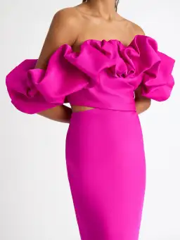 Sheike Margot Maxi Dress Magenta Pink Size 6 for rent on The Volte - image 2