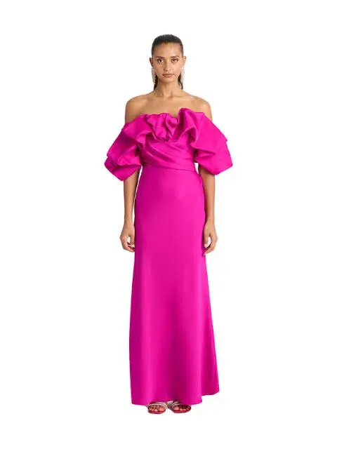 Sheike Margot Maxi Dress Magenta Pink Size 6 for rent on The Volte - main image