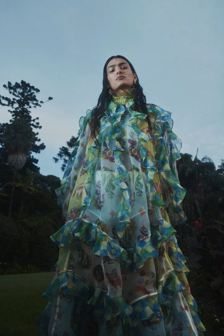 Alemais Guardian Ruffled Silk Organza Gown Size 10 Au for rent on The Volte - main image