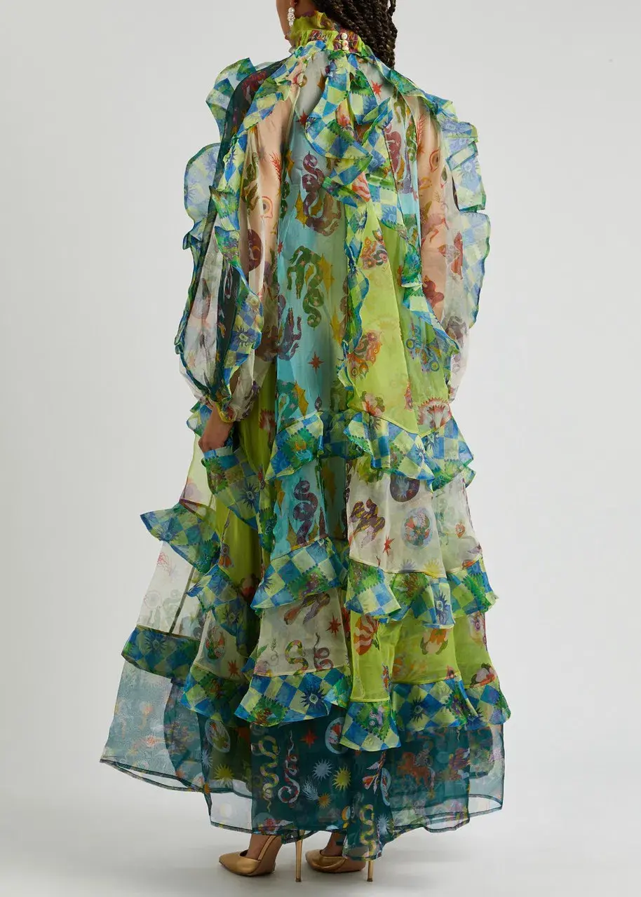 Alemais Guardian Ruffled Silk Organza Gown Size 10 Au for rent on The Volte - main image