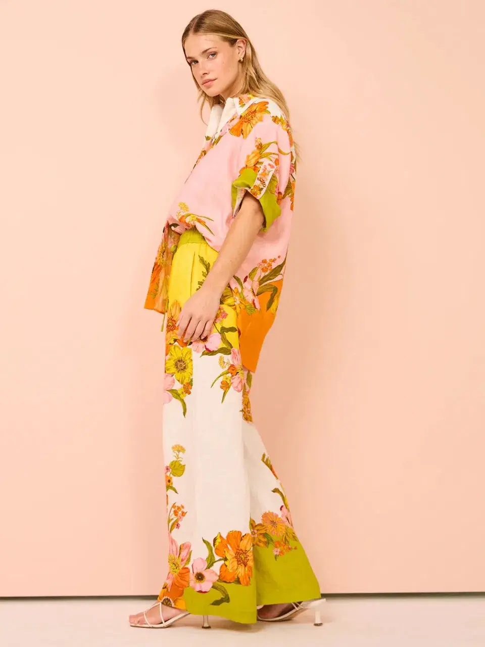 ALEMAIS Silas Shirt & Pant Set Floral Multi Size 10 for rent on The Volte - main image